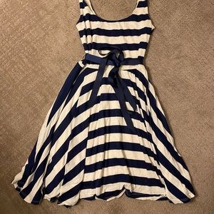 Striped ribbon tie dress